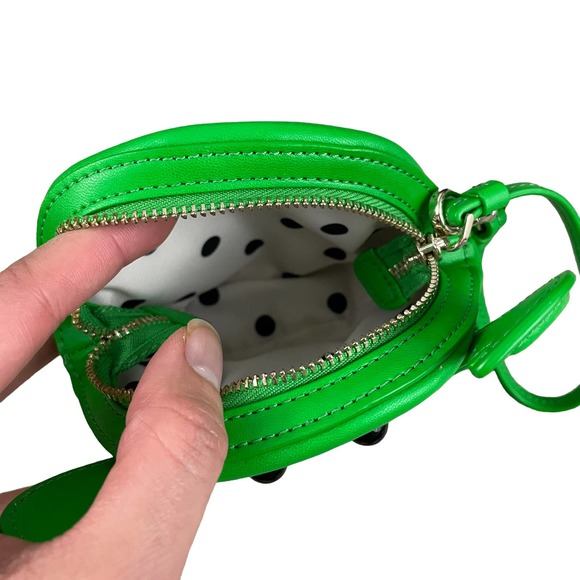 Kate Spade Green Shelly Crab Wristlet Coin Purse Bag Charm Leather - Picture 6 of 6